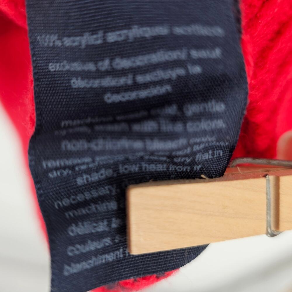 Tommy Hilfiger Red Black Fair Isle Knit Ski Winter Turtleneck Sweater S Holiday - Picture 8 of 8